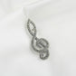 Marcasite Treble Clef brooch cum pendant