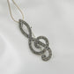 Marcasite Treble Clef brooch cum pendant