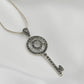 Enchanted Key: Marcasite Silver Pendant