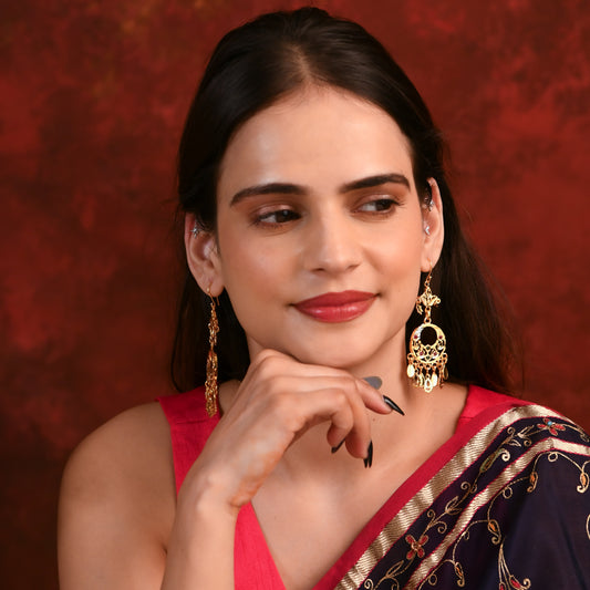 Purani Dilli Chandani  Gold Plated Silver Earrings