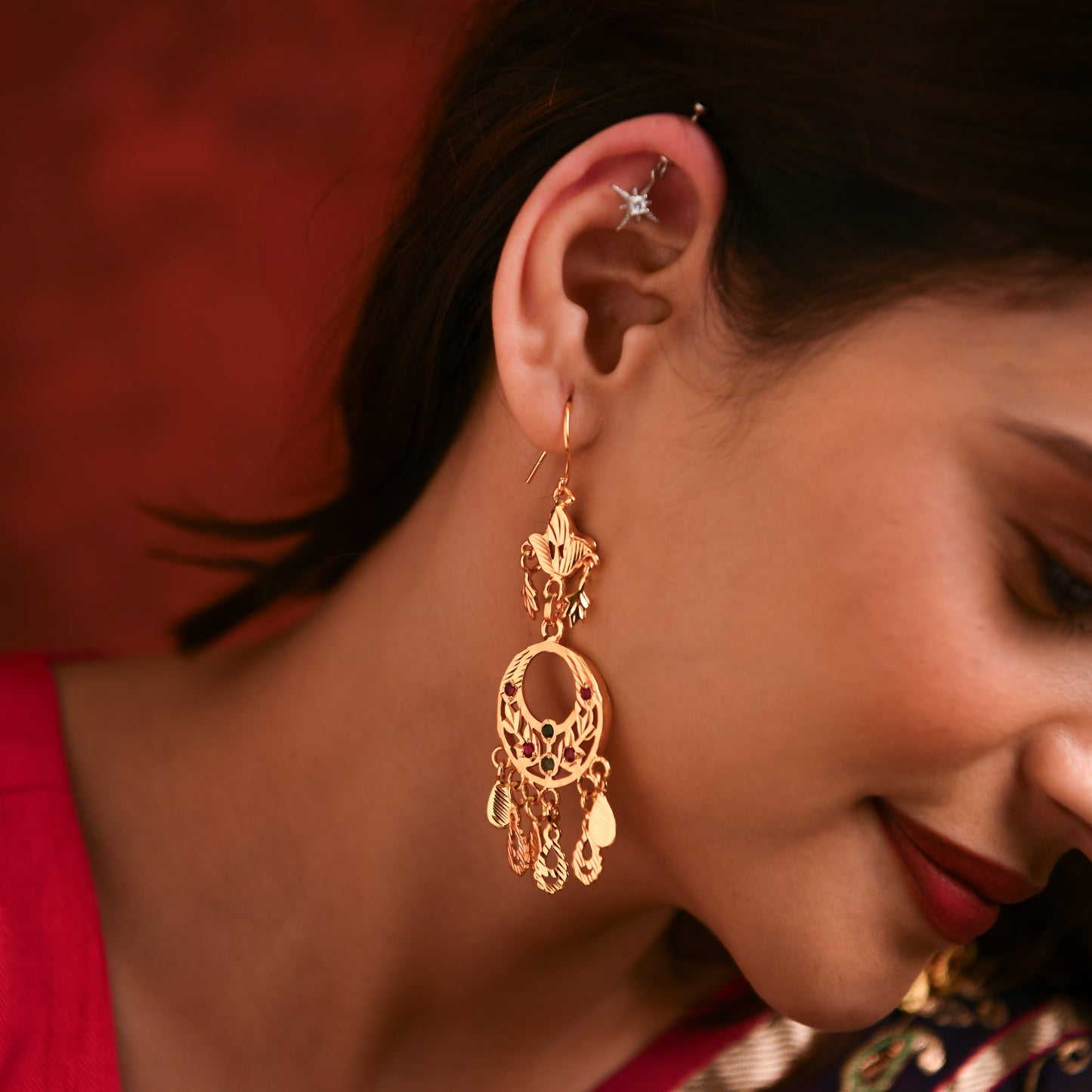Purani Dilli Chandani  Gold Plated Silver Earrings