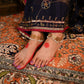 Purani Dilli Gulbaano Gold Plated Silver Anklets