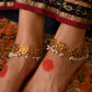 Purani Dilli Gulbaano Gold Plated Silver Anklets