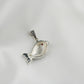 Garnet-eyed Silver Marcasite Fish Pendant