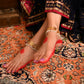 Purani Dilli Kamal Phool Gold Plated Silver Anklets