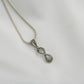 Silver Marcasite Infinity Pendant Necklace