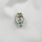 Ocean Heart Owl: Silver Marcasite Brooch Cum Pendant