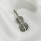 Strike a Chord: Marcasite Violin Silver Brooch Cum Pendant