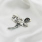 Emerald Elegance: Dragonfly Brooch Cum Pendant