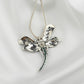 Emerald Elegance: Dragonfly Brooch Cum Pendant