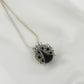 Midnight Ladybug: Marcasite Silver Pendant