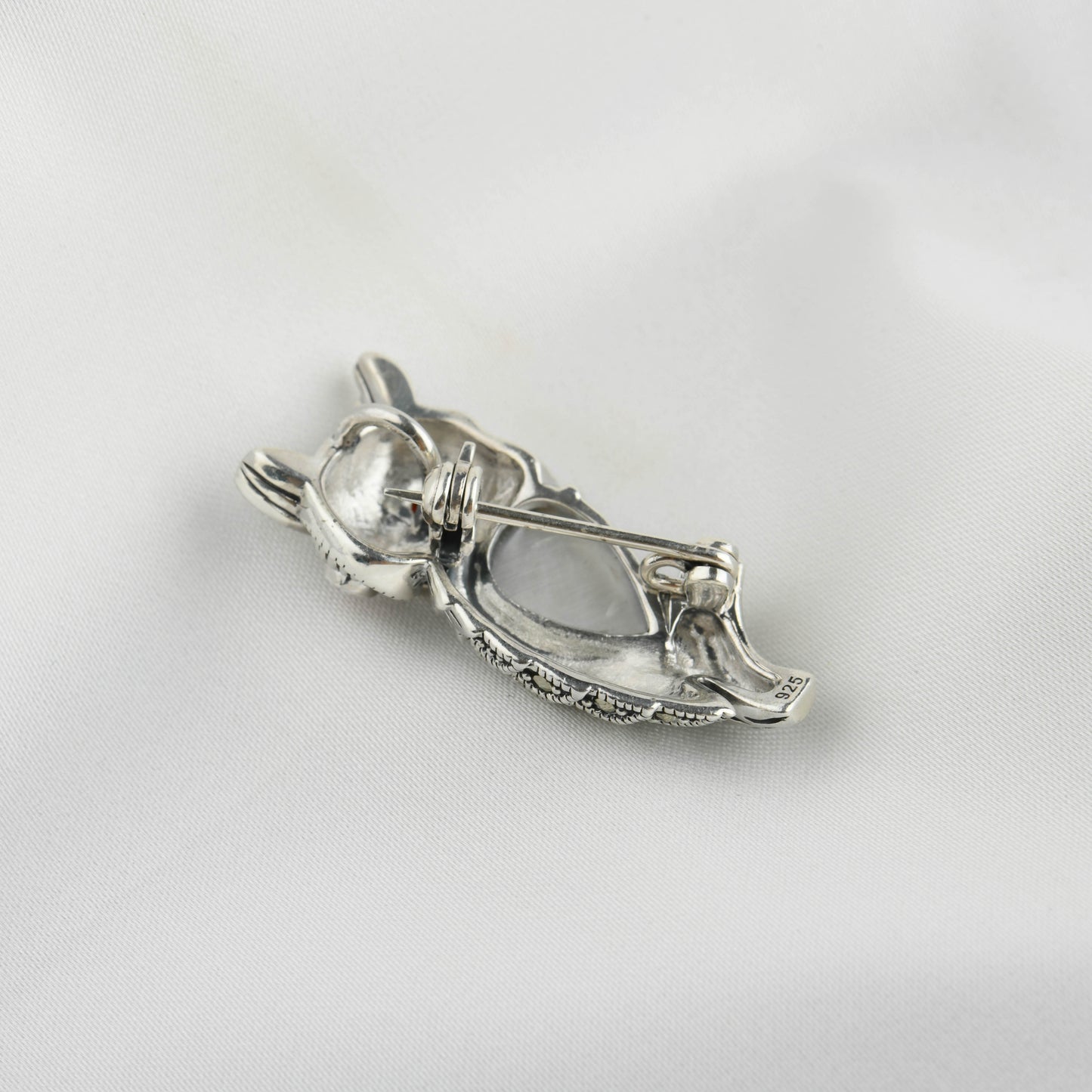 Elegant Red-Eyed Marcasite Owl