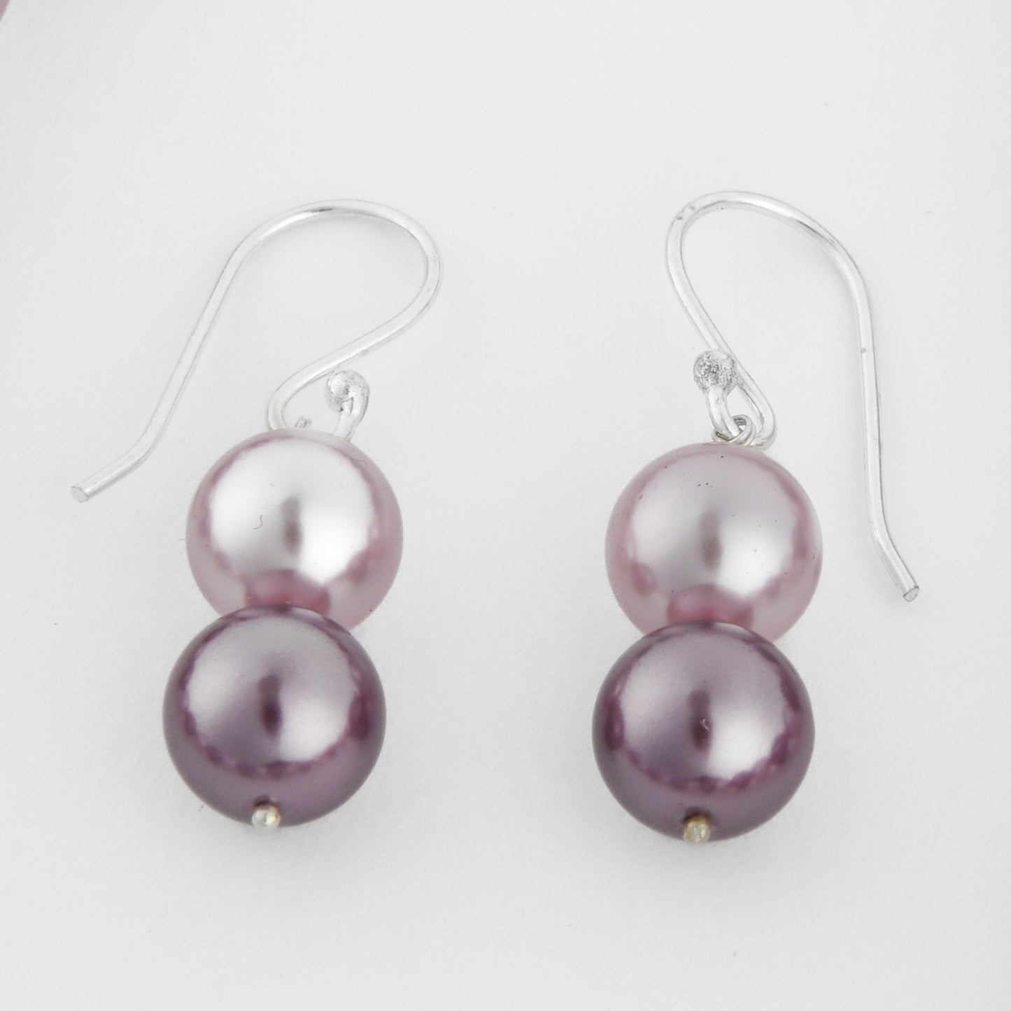 Pink And Wine Pearl Necklace Set