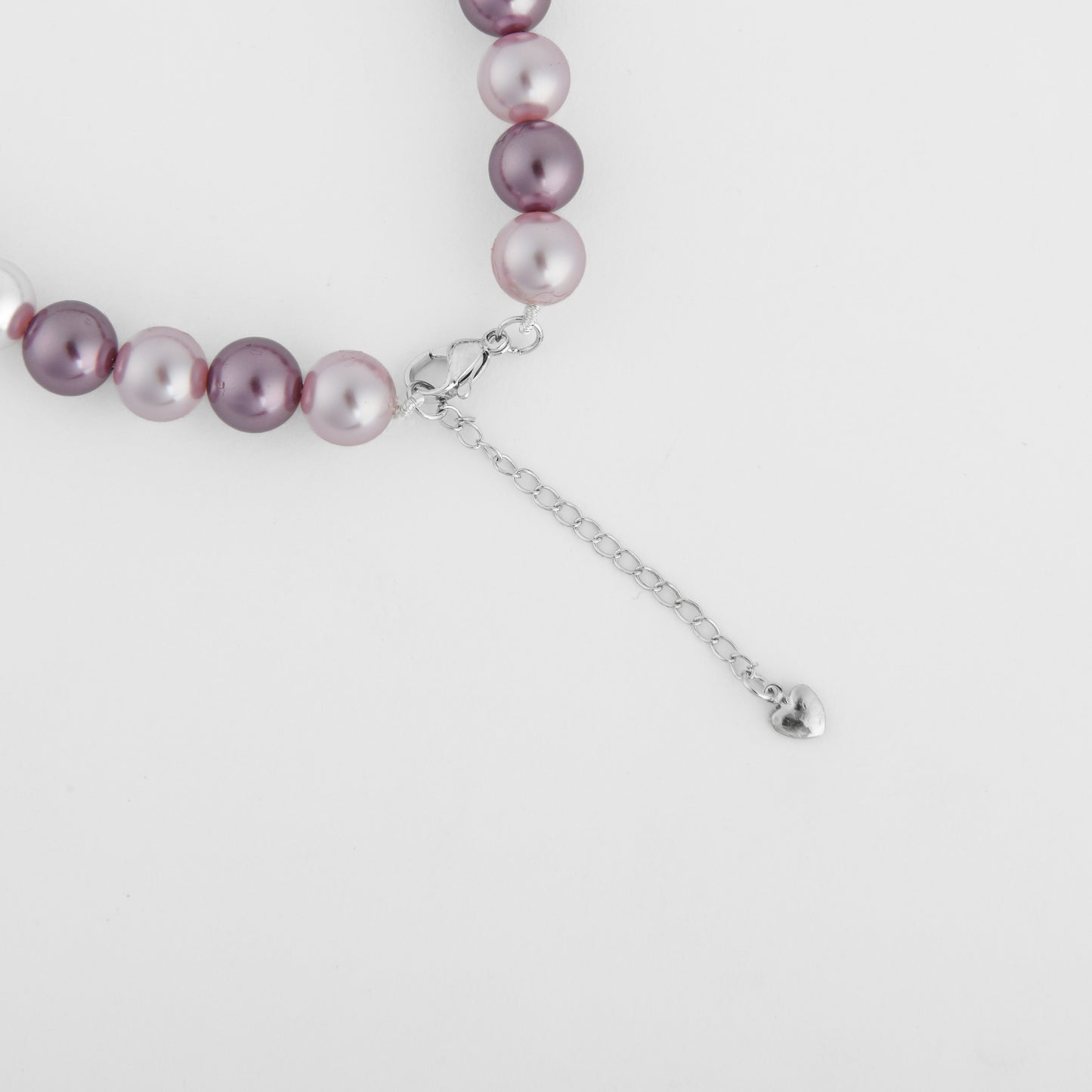 Pink And Wine Pearl Necklace Set