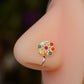 Nav Ratna Silver Clip On Nose Pin