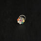 Nav Ratna Wire Type Silver Nose Pin