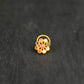 Nav Ratna Gold Plated Silver Nose Pin