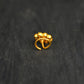 Nav Ratna Gold Plated Silver Nose Pin