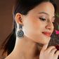 Hibiscus Silver Peacock Earrings
