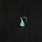 Bodhi Blue Leaf Silver Nose Pin