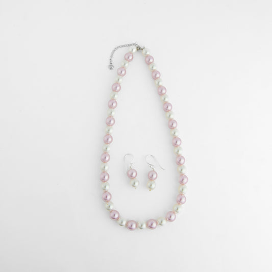 Blush And Bloom Pearls Necklace Set