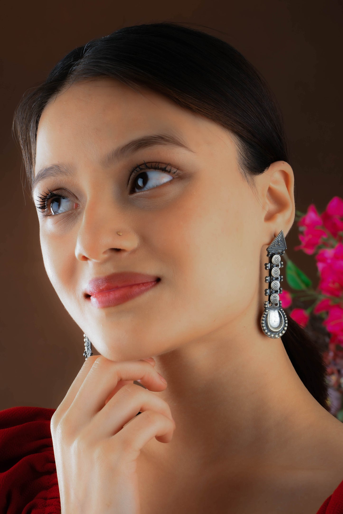 Hibiscus Mystic Triangle Earrings