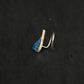Bodhi Blue Leaf Silver Nose Pin