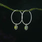 Peridot Drops In Silver Hoops