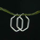 Silver Hexa Hoops