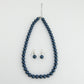 Indigo Blue Pearls Necklace Set