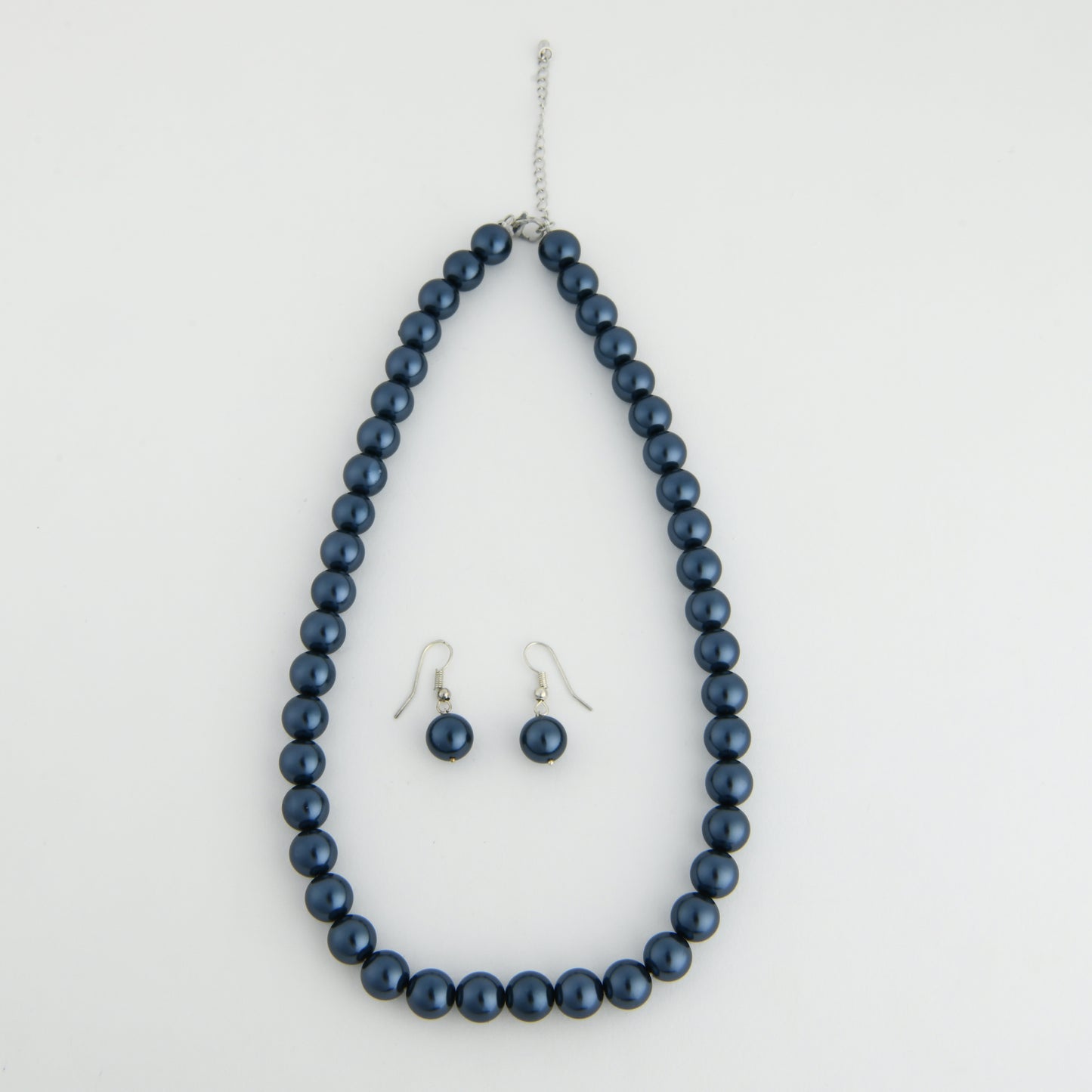 Indigo Blue Pearls Necklace Set