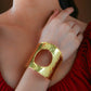 Hammered Moon Statement Cuff Bracelet
