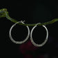 Wire Wrap Silver Hoops