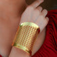 Lattice Brass Statement Cuff