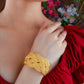 Braided Brass Statement Cuff Bracelet