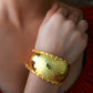 Hammered Gold Plated Brass Bracelet