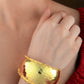 Hammered Gold Plated Brass Bracelet