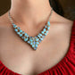 Silver Larimar Statement Necklace