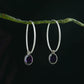Amethyst Drops In Silver Rings
