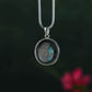 Bold Chrysocolla Oval Pendant