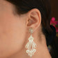 Hibiscus Filigree Silver Danglers