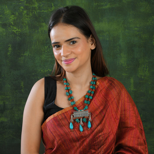 Turquoise Affair Silver Necklace