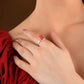 Carnelian Silver Adjustable Ring