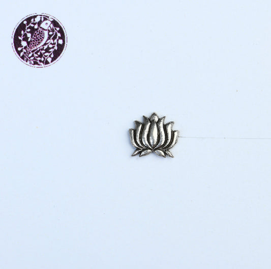 Blooming Lotus Silver Nose Pin