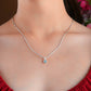 Aquamarine Pendant In Silver Chain