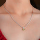 Peridot Pendant In Silver Chain