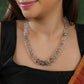 Faceted Graduated Amethyst And Silver Necklace Set