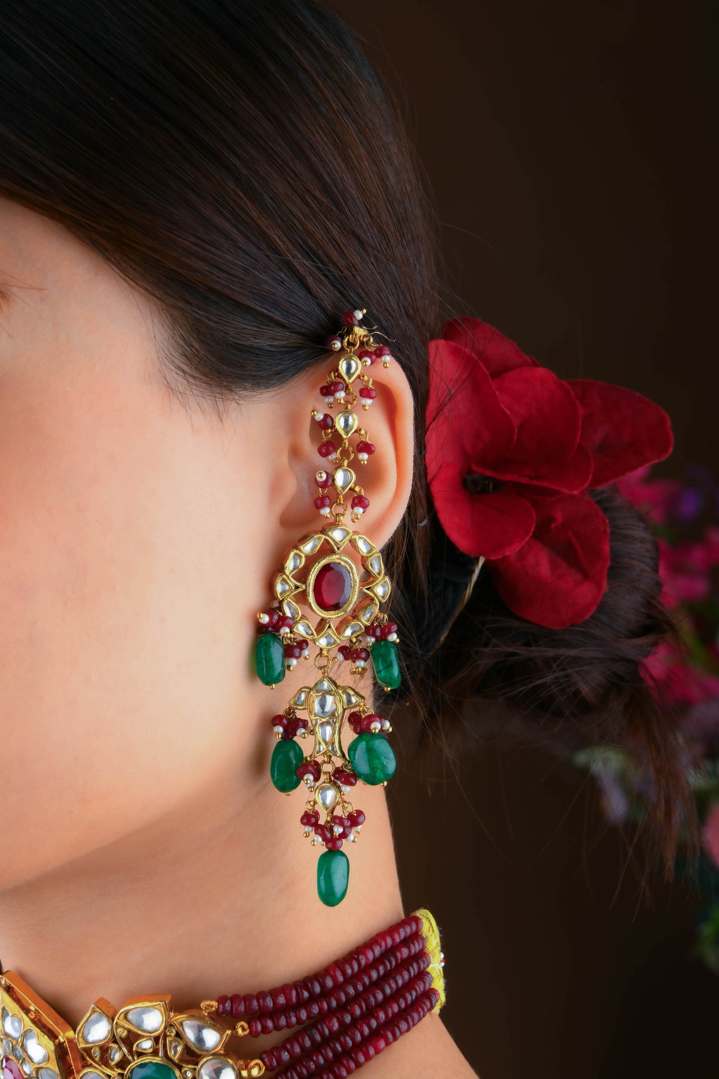 Ethnic Kundan Gold-Plated Silver Necklace