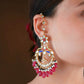 Royal Kundan Gold Plated Silver Chand Bali Earrings