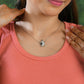 The Turtle Rider Silver and Cubic Zirconia Necklace